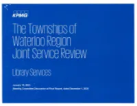 The Townships of Waterloo Region Joint Service Review