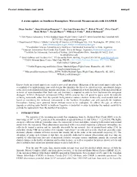 A Status Update on Southern Hemisphere Meteoroid Measurements with SAAMER