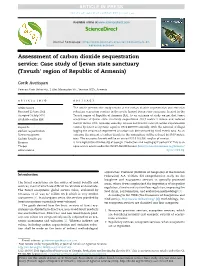 Assessment of Carbon Dioxide Sequestration Service: Case Study of Ijevan State Sanctuary (Tavush'region of Republic of Armenia)
