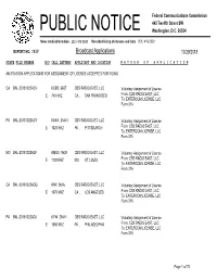 Broadcast Applications 10/29/2018
