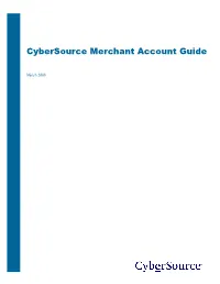 Cybersource Merchant Account Guide
