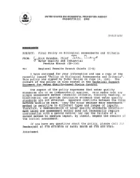 Final Policy on Biological Assessments and Criteria