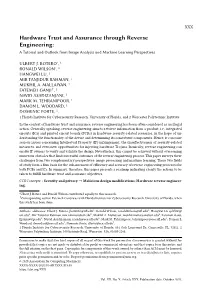Hardware Trust and Assurance Through Reverse Engineering: a Tutorial and Outlook from Image Analysis and Machine Learning Perspectives