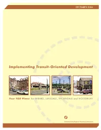 Implementing Transit-Oriented Development