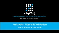 Jackrabbit Filevault Validation Konrad Windszus, Netcentric About Me