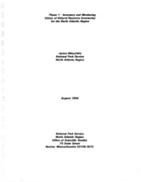 Phase 1 - Inventory and Monitoring Status of Natural Resource Inventories for the North Atlantic Region