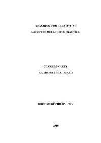 Teaching for Creativity