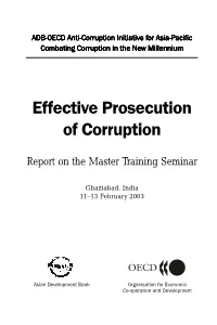 Effective Prosecution of Corruption