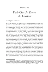 Pitch-Class Set Theory: an Overture