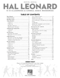 Table of Contents