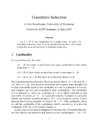 Transfinite Induction