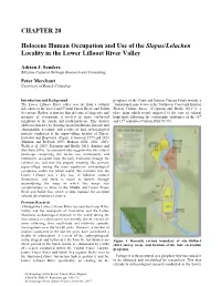 CHAPTER 20 Holocene Human Occupation and Use of the Slapus