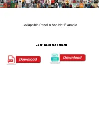 Collapsible Panel in Asp Net Example