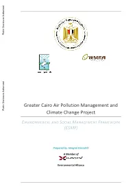 Greater Cairo Air Pollution Management and Climate Change Project
