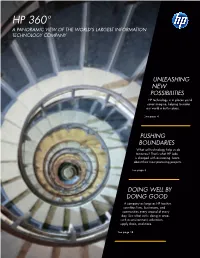 Hp 360° a Panoramic View of the World’S Largest Information Technology Company