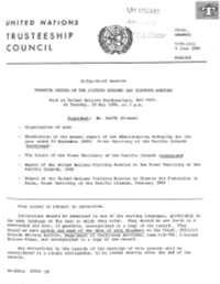 Trusteeship Council to Extend an Invitation to My Delegation Under the Terms