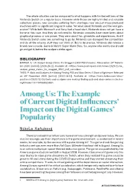 Among Us: the Example of Current Digital Influencers’ Impact on the Digital Games’ Popularity