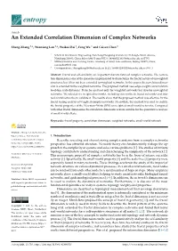 An Extended Correlation Dimension of Complex Networks
