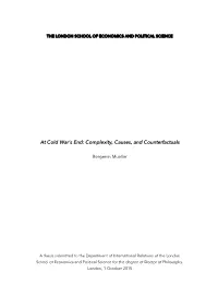At Cold War's End: Complexity, Causes, and Counterfactuals