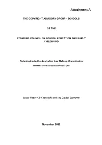 Attachment A: Submission to the Australian Law Reform Commission