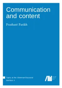 Communication and Content