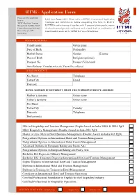 Htmi - Application Form