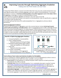 Improving Concrete Through Optimizing Aggregate Gradation Findings from the FHWA Mobile Concrete Trailer