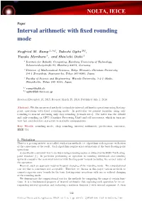 Interval Arithmetic with Fixed Rounding Mode