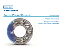IR Day 2020 Access Product Business