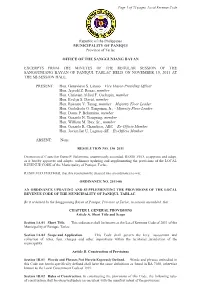 ORDINANCE No. 2011-008-Local Revenue Code
