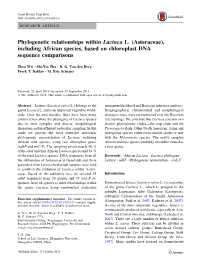 Phylogenetic Relationships Within Lactuca L. (Asteraceae), Including African Species, Based on Chloroplast DNA Sequence Comparisons
