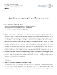 Quantifying Iceberg Calving Fluxes with Underwater Noise