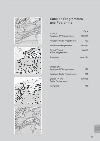 Satellite Programmes and Footprints