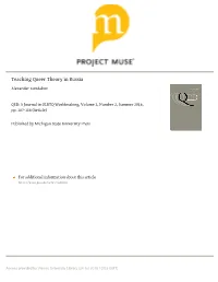 Teaching Queer Theory in Russia Alexander Kondakov