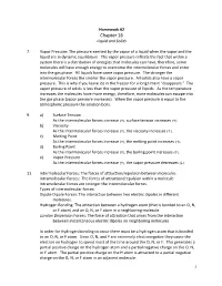 Chapter 16 Liquid and Solids