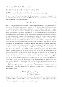 Chapter #2 Thermodynamics of an Ideal Chain