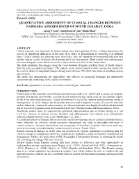 Quantitative Assessment of Coastal Changes Between