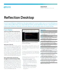 Reflection Desktop Data Sheet