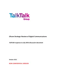 Talktalk Response to Ofcom DCSR Oct 2015 3A Redacted