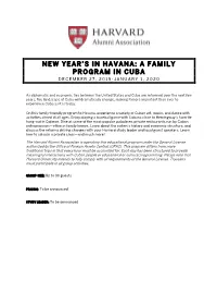 A Family Program in Cuba December 27, 2019 - January 1 , 2020