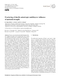 Fracturing of Ductile Anisotropic Multilayers: Influence of Material