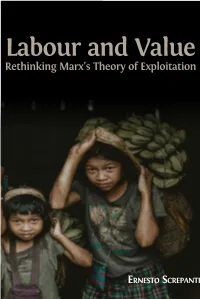 Labour and Value Rethinking Marx’S Theory of Exploitation