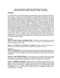 Rules Creating and Controlling the Oklahoma Bar Association (Okla