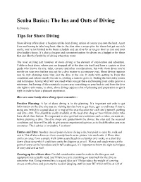 Scuba Basics: the Ins and Outs of Diving