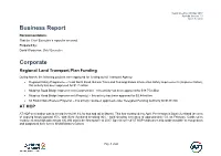 Business Unit Report Template