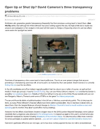 David Cameron's Three Transparency Problems