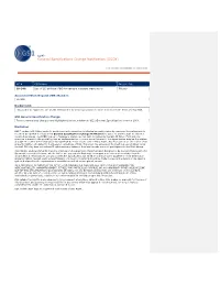 General Specifications Change Notification (GSCN)