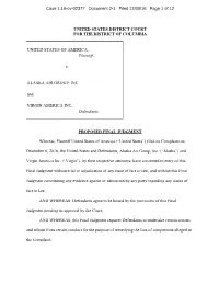 Proposed Final Judgment