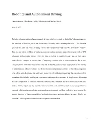 Robotics and Autonomous Driving
