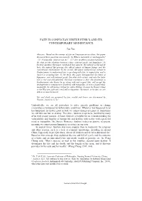 TAO TAO/ Fate in Confucian Virtue Ethics and Its Contemporary